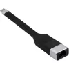 Techly ICOC USBC-RJ45 tinklo kabelis, USB Type-C – RJ-45, 0.144 m, juodas