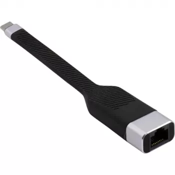 Techly ICOC USBC-RJ45 tinklo kabelis, USB Type-C – RJ-45, 0.144 m, juodas