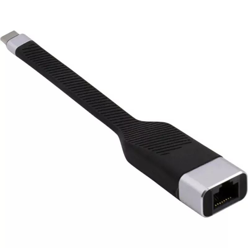 Techly ICOC USBC-RJ45 tinklo kabelis, USB Type-C – RJ-45, 0.144 m, juodas