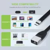 Techly ICOC USBC-RJ45 tinklo kabelis, USB Type-C – RJ-45, 0.144 m, juodas