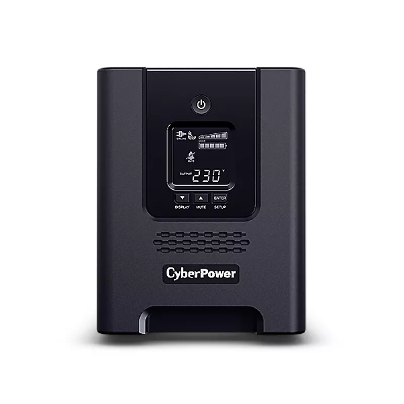 Nepertraukiamo maitinimo šaltinis CyberPower PR2200ELCDSXL, linijinis-interaktyvus, 2,2 kVA / 1980 W, 9 AC lizdai