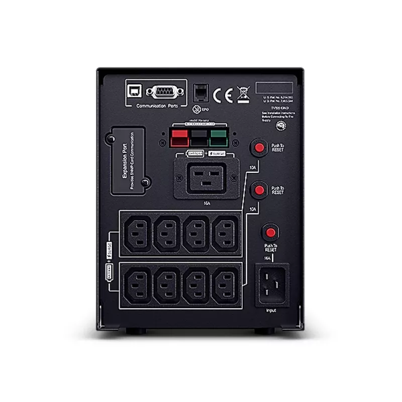 Nepertraukiamo maitinimo šaltinis CyberPower PR2200ELCDSXL, linijinis-interaktyvus, 2,2 kVA / 1980 W, 9 AC lizdai