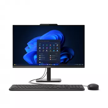 Lenovo V100 All-in-One PC, 23,8 colio Full HD IPS, Intel Core i3 N305, 16 GB DDR4, 256 GB SSD, Windows 11 Pro, juodas