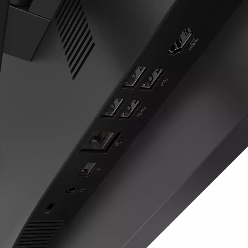 Lenovo V100 All-in-One PC, 23,8 colio Full HD IPS, Intel Core i3 N305, 16 GB DDR4, 256 GB SSD, Windows 11 Pro, juodas