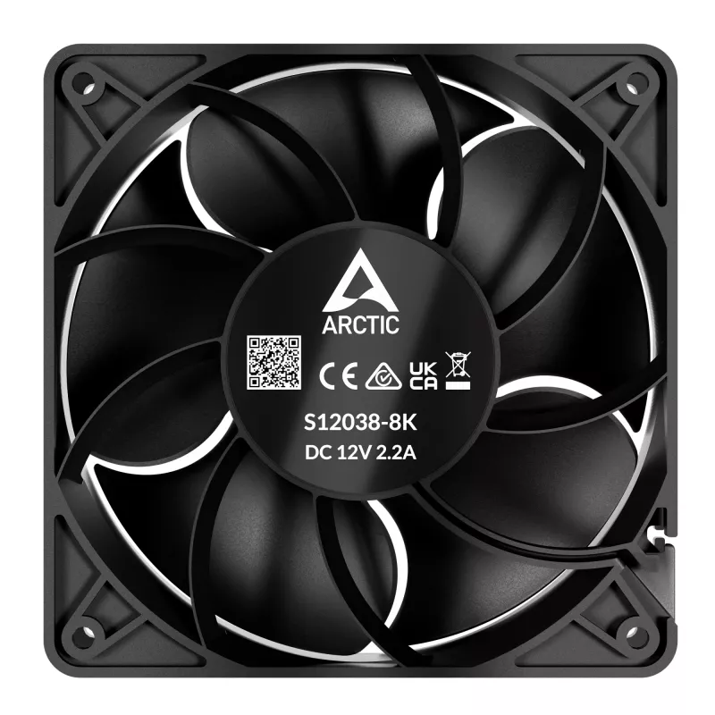 Ventiliatorius ARCTIC S12038-8K 120 mm 8000 RPM Server 3 vnt. pakuotė