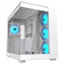 PC Midi Tower korpusas Cougar FV150 ARGB White — ATX/Micro-ATX/Mini-ITX, 3x120mm priekyje, 1x120mm gale, 2x3,5 colio + 2x2,5 colio vietos, USB 3.2 Gen1