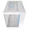 PC Midi Tower korpusas Cougar FV150 ARGB White — ATX/Micro-ATX/Mini-ITX, 3x120mm priekyje, 1x120mm gale, 2x3,5 colio + 2x2,5 colio vietos, USB 3.2 Gen1
