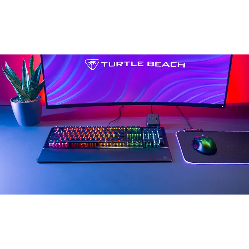 Turtle Beach Vulcan II klaviatūra žaidimams USB vokiškas juodas
