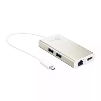 USB Type-C kelių prievadų adapteris j5create JCA374-N 60W 4K