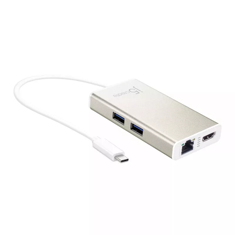 USB Type-C kelių prievadų adapteris j5create JCA374-N 60W 4K