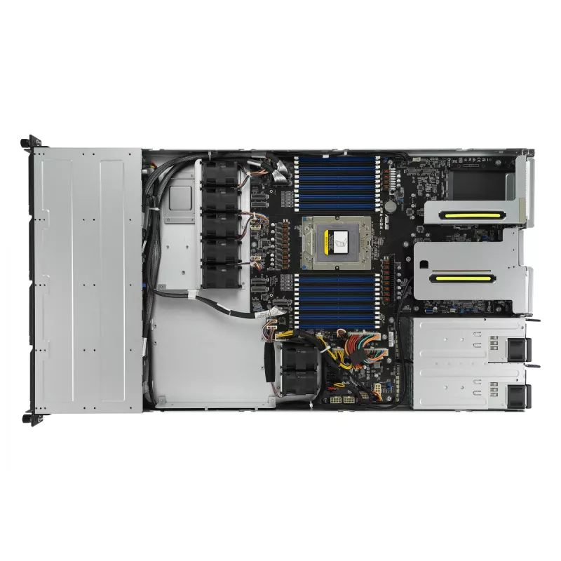 ASUS RS500A-E12-RS4U Socket SP5 stelažinis (1U) juodas, sidabrinis