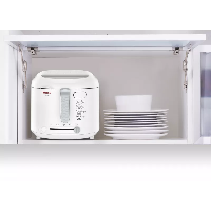 Gruzdintuvė Tefal Uno FF203130, vieno krepšelio, 1,8 L, 1600 W, balta