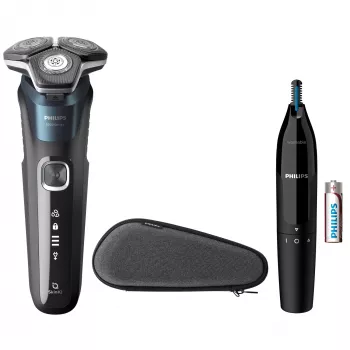 Elektrinis skustuvas Philips SHAVER Series 5000 S5889/9 Šlapias ir sausas Sukamasis skustuvas SteelPrecision ašmenys