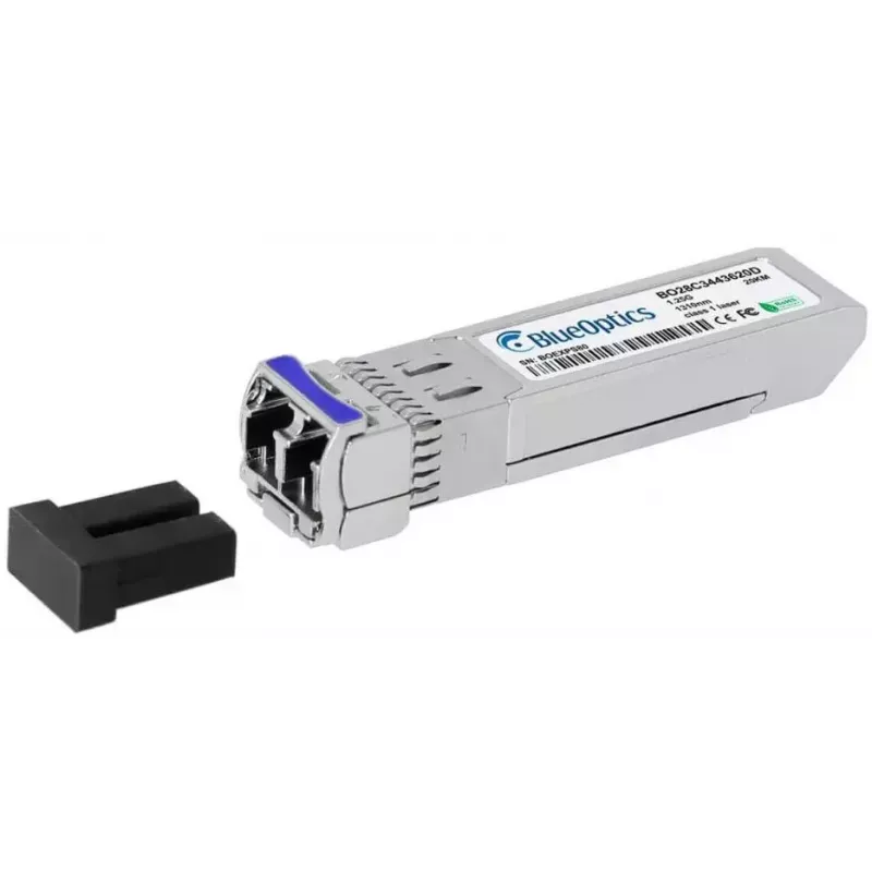 Tinklo siųstuvas-imtuvas BlueOptics AT-SPBD20DUAL-14-BO — šviesolaidinis SFP modulis, cSFP sąsaja, LC jungtis, aliuminis