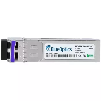 Tinklo siųstuvas-imtuvas BlueOptics AT-SPBD20DUAL-14-BO — šviesolaidinis SFP modulis, cSFP sąsaja, LC jungtis, aliuminis