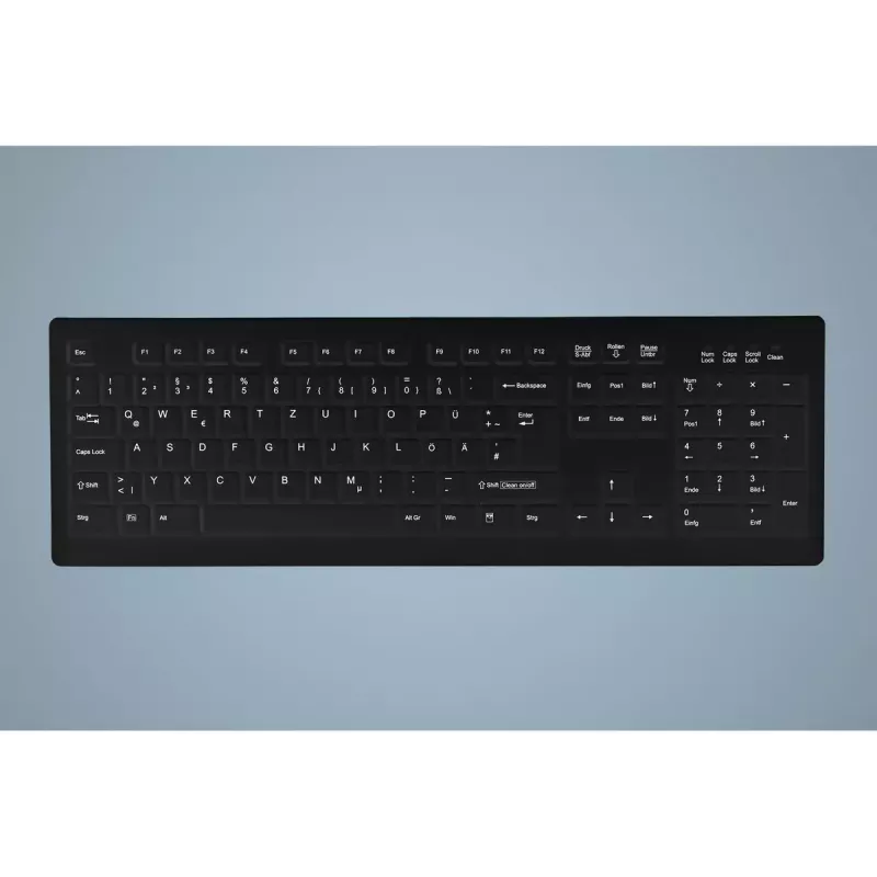 Active Key AK-C8100 klaviatūra medicininė USB QWERTZ vokiška juoda Full-size 105 klavišų