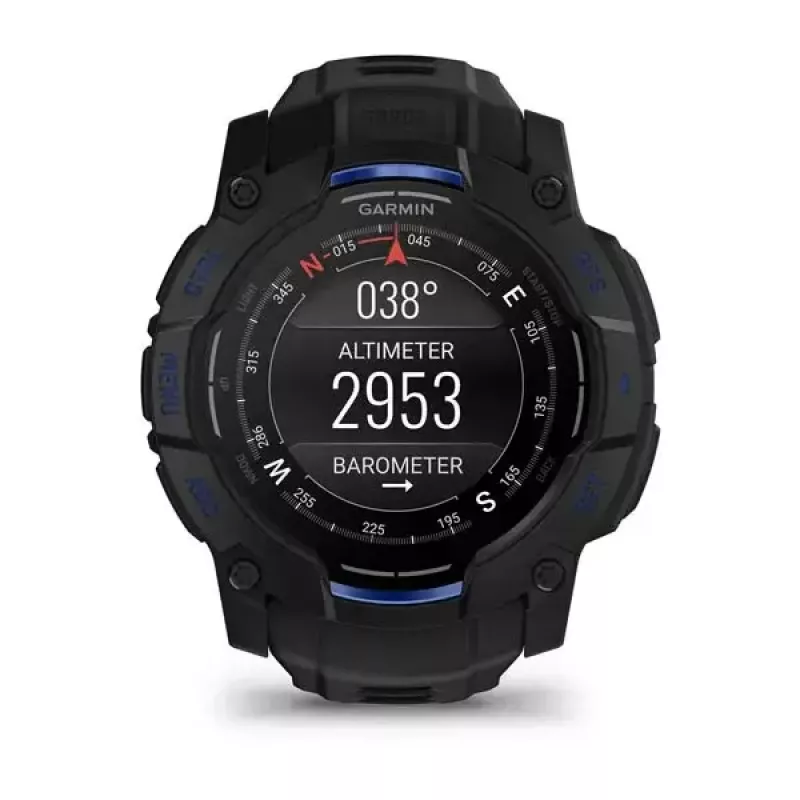 Išmanusis laikrodis GARMIN Instinct 3 45 mm, 1,3 colio AMOLED, 416×416, GPS, aliuminio/GFRP korpusas, silikoninis dirželis