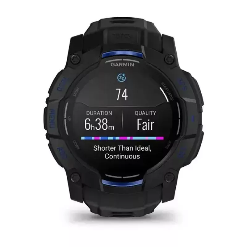 Išmanusis laikrodis GARMIN Instinct 3 45 mm, 1,3 colio AMOLED, 416×416, GPS, aliuminio/GFRP korpusas, silikoninis dirželis