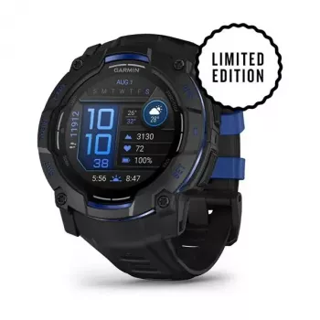 Išmanusis laikrodis GARMIN Instinct 3 45 mm, 1,3 colio AMOLED, 416×416, GPS, aliuminio/GFRP korpusas, silikoninis dirželis