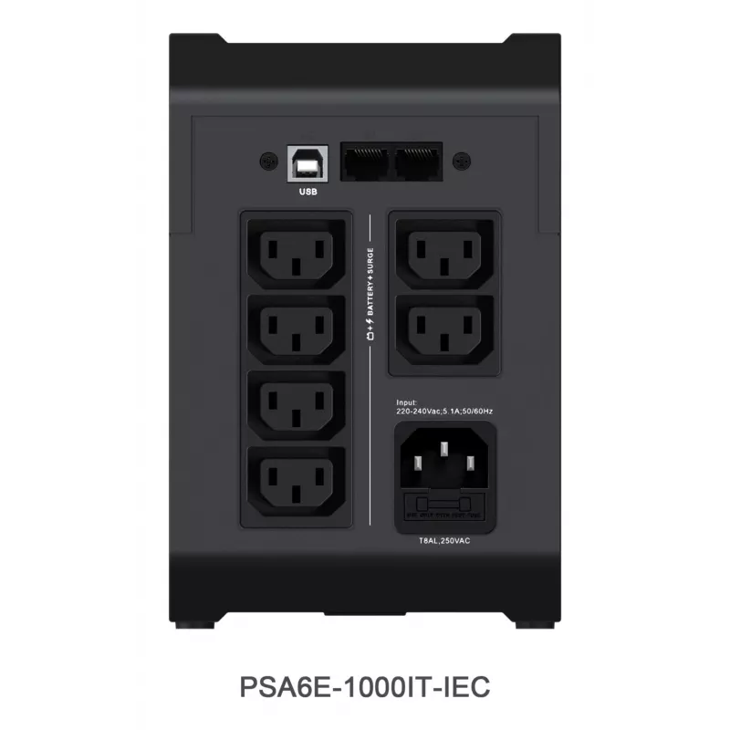 Vertiv PowerUPS 200 Essential PSA6E-1000IT-IEC, 1000VA/525W, linijinis-interaktyvus UPS