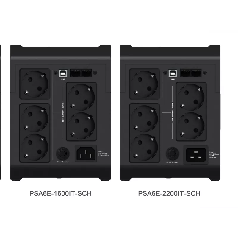 Vertiv PowerUPS 200 Essential PSA6E-1600IT-SCH, 1600VA/925W, linijinis interaktyvus UPS
