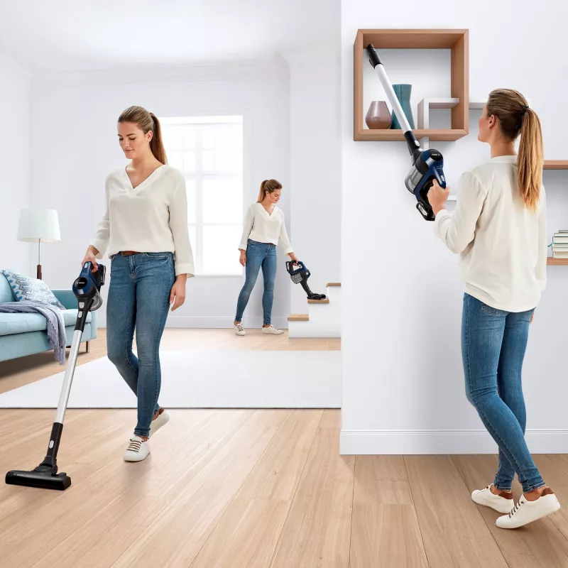 Bosch Serie 6 BBS611PCK 2-in-1 lazdelinis siurblys, belaidis, mėlynas, 2,5 Ah