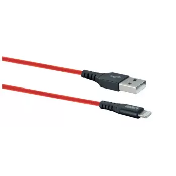 Mobiliojo telefono USB A – Lightning laidas SCHWAIGER LPRO410 501, USB 2.0, 1,2 m, raudonas