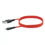 Mobiliojo telefono USB A – Lightning laidas SCHWAIGER LPRO410 501, USB 2.0, 1,2 m, raudonas