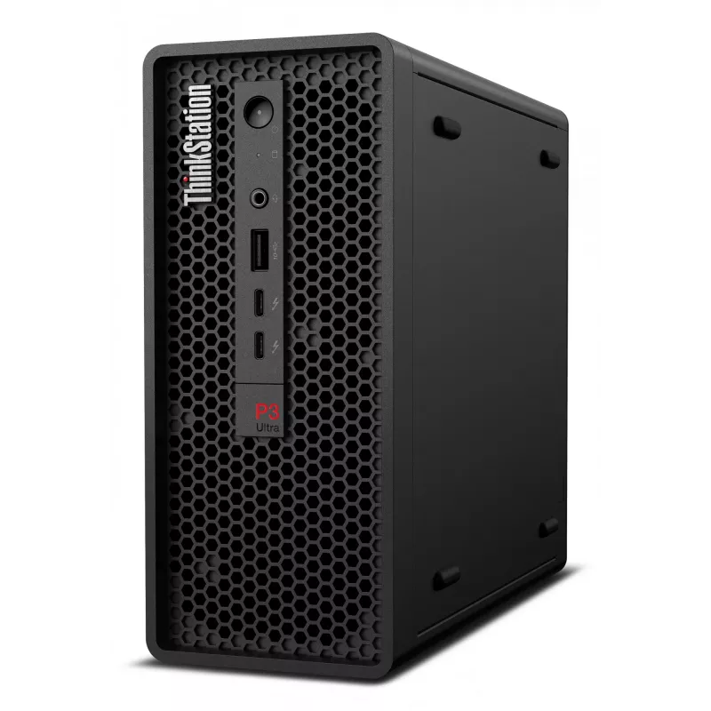 Lenovo ThinkStation P3 Ultra SFF darbo stotis Intel® Core™ i5-14600 32 GB DDR5-SDRAM 1 TB SSD NVIDIA RTX A400 Windows 11 Pro mini bokštas juoda