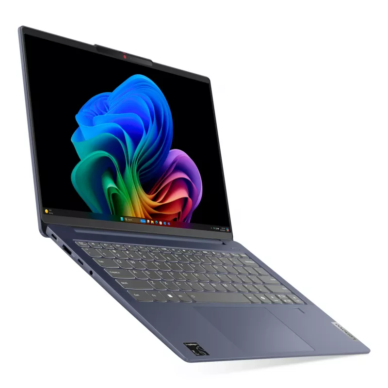 Nešiojamas kompiuteris Lenovo IdeaPad Slim 5 14Q8X9 Copilot+ PC Snapdragon X1-26-100 35,6 cm (14 colių) WUXGA 16 GB LPDDR5x-SDRAM 512 GB SSD Wi-Fi 7 (802.11be) Windows 11 Home mėlynas