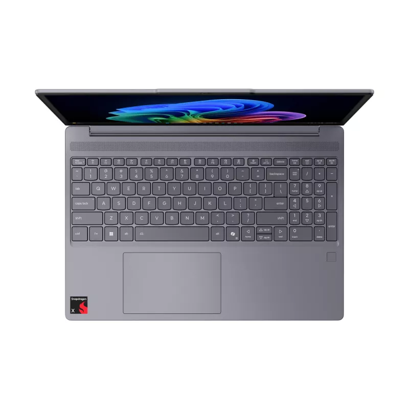 Nešiojamas kompiuteris Lenovo IdeaPad Slim 3 15Q8X10 Copilot+ PC Snapdragon X1-26-100 38,9 cm (15,3 colio) WUXGA 16 GB LPDDR5x-SDRAM 1 TB SSD Wi-Fi 7 Windows 11 Home Pilka
