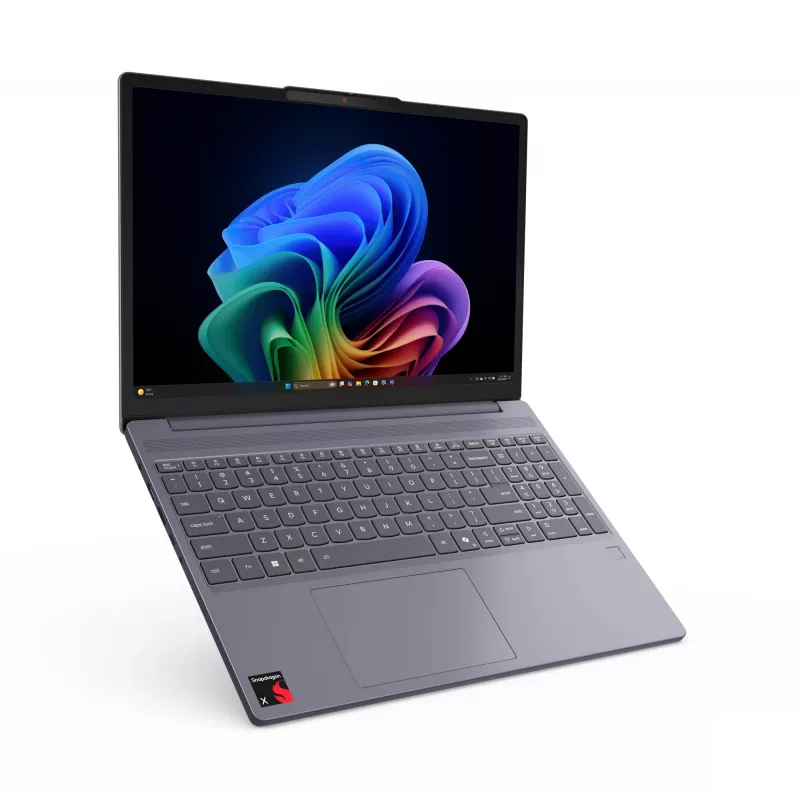 Nešiojamas kompiuteris Lenovo IdeaPad Slim 3 15Q8X10 Copilot+ PC Snapdragon X1-26-100 38,9 cm (15,3 colio) WUXGA 16 GB LPDDR5x-SDRAM 1 TB SSD Wi-Fi 7 Windows 11 Home Pilka