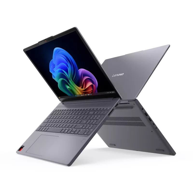 Nešiojamas kompiuteris Lenovo IdeaPad Slim 3 15Q8X10 Copilot+ PC Snapdragon X1-26-100 38,9 cm (15,3 colio) WUXGA 16 GB LPDDR5x-SDRAM 1 TB SSD Wi-Fi 7 Windows 11 Home Pilka