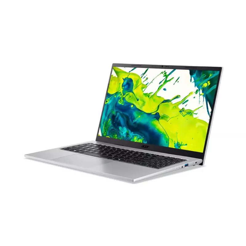 Nešiojamas kompiuteris Acer Aspire Go 15 AG15-72P-55UU — Intel Core 5 120U, 15,6 colio Full HD, 16 GB DDR4, 512 GB SSD, Wi‑Fi 6, Windows 11 Home, sidabrinis