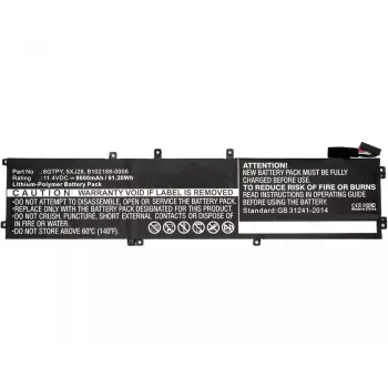 CoreParts nešiojamojo kompiuterio baterija, skirta Dell, baterija, DELL, Precision M5520, XPS 15 9560, XPS 15 9560 i7-7700HQ