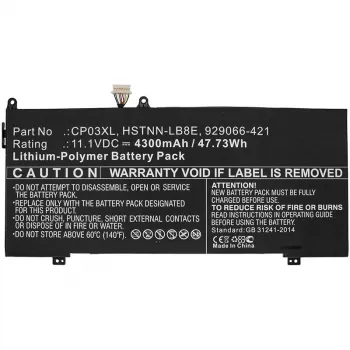 Baterija CoreParts MBXHP-BA0176, skirta HP Spectre x360 13-ae010ca