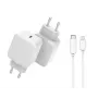 CoreParts MBXUSB-AC0015 universalus greitojo įkrovimo adapteris, balta spalva