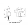 MicroConnect MC-DESKMOUNTW stalo spaustukas maitinimo juostoms