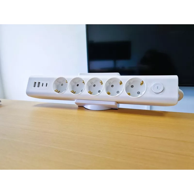 MicroConnect MC-DESKMOUNTW stalo spaustukas maitinimo juostoms
