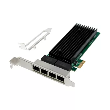 Tinklo plokštė PCIe x1 MicroConnect MC-PCIEX1-82575-Q su Intel 82575 valdikliu