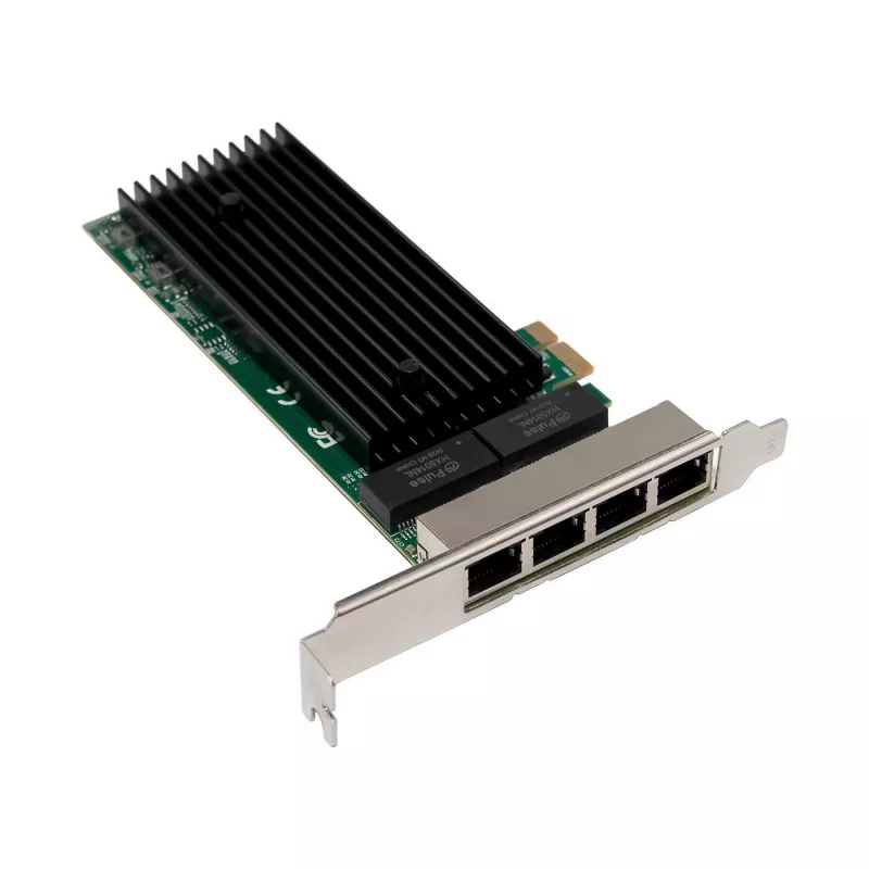Tinklo plokštė PCIe x1 MicroConnect MC-PCIEX1-82575-Q su Intel 82575 valdikliu