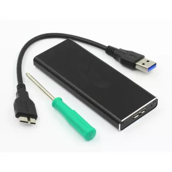 CoreParts MSACSC/USB3.0 M.2 SSD išorinis korpusas, USB 3.0, juodas