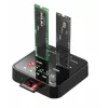 „CoreParts MS-CLONER-M2-SD“ M.2 dviejų lizdų dėklas su 1:1 klonavimo funkcija, juodas, USB Type-C