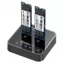 CoreParts MS-CLONER-NVME M.2 NVMe doko stotelė su klonavimo funkcija, USB 3.2 Gen 2 Type-C, juoda