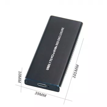 CoreParts MSUB8001 SSD dėklas SSD M.2 juodas