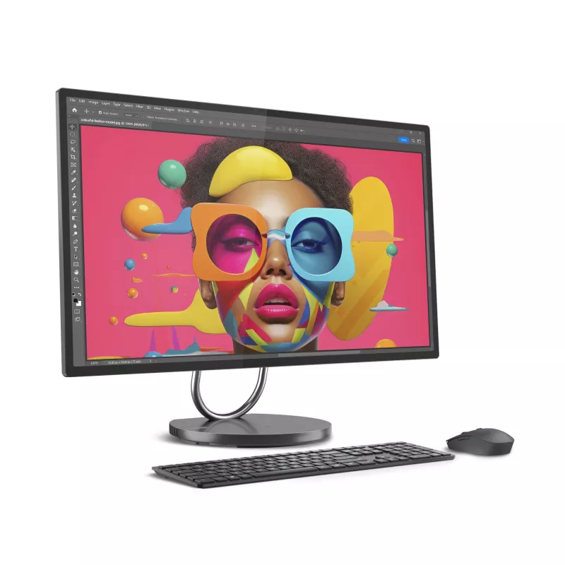 Lenovo Yoga AIO 32ILL10 All-in-One kompiuteris 80 cm (31.5 inch) 4K Ultra HD Intel Core Ultra 7 258V 32 GB LPDDR5x 1 TB SSD NVIDIA GeForce RTX 4050 Windows 11 Pro Wi-Fi 7 Pilka