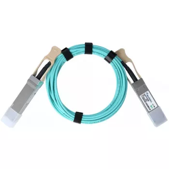 BlueOptics QSFP56 į QSFP56 aktyvus optinis kabelis 10 m, vyriškas į vyrišką, oranžinis