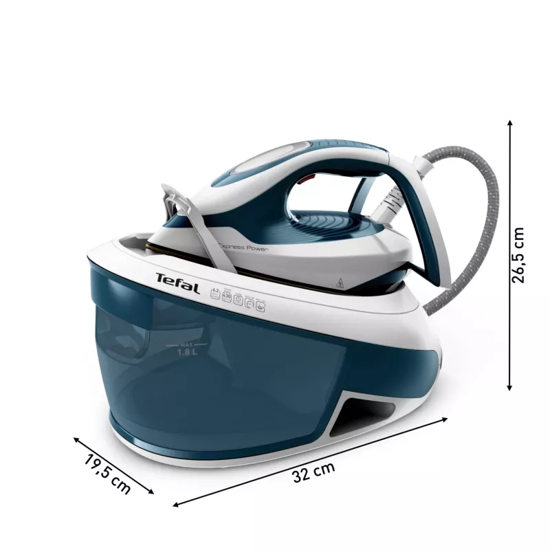 Tefal Express Power SV8111 1.8 L Durilium AirGlide Autoclean padas Mėlyna, Balta
