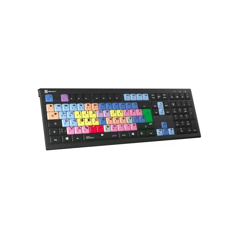 Logickeyboard Avid Media Composer ASTRA 2 apšviesta klaviatūra PC vokiška (LKB-MCOM4-A2PC-DE)
