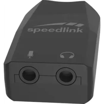 USB išorinis garso adapteris Speedlink VIGO USB — USB sąsaja, 3,5 mm ausinių lizdas, juoda, 8 g
